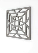 Walls Living Room Wall Decor - 1.25" x 23.25" x 23.25" Gray, Mirrored, Square, Wooden - Wall Decor HomeRoots