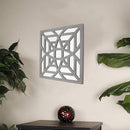 Walls Living Room Wall Decor - 1.25" x 23.25" x 23.25" Gray, Mirrored, Square, Wooden - Wall Decor HomeRoots