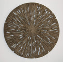 Walls Living Room Wall Decor - 1" x 14" x 14" Brown, Round, Rotten Wood - Wall Decor HomeRoots