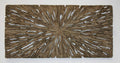 Walls Living Room Wall Decor - 1" x 16" x 32" Brown, Long Square, Rotten Wood - Wall Decor HomeRoots