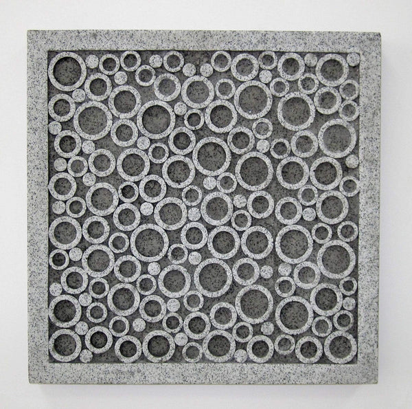 Walls Living Room Wall Decor - 1" x 17" x 17" Brown, Sandstone, Square, Bubble Design - Wall Decor HomeRoots