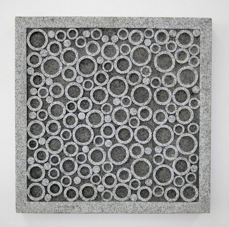 Walls Living Room Wall Decor - 1" x 17" x 17" Brown, Sandstone, Square, Bubble Design - Wall Decor HomeRoots