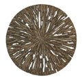 Walls Living Room Wall Decor - 1" x 19" x 19" Brown, Round, Rotten Wood - Wall Decor HomeRoots