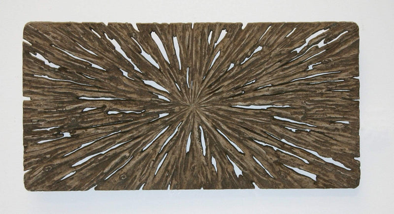 Walls Living Room Wall Decor - 1" x 20" x 40" Brown, Long Square, Rotten Wood - Wall Decor HomeRoots
