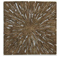 Walls Living Room Wall Decor - 1" x 26" x 26" Brown, Square, Rotten, Wood - Wall Decor HomeRoots