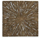 Walls Living Room Wall Decor - 1" x 26" x 26" Brown, Square, Rotten, Wood - Wall Decor HomeRoots
