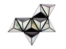 Walls Living Room Wall Decor - 24.25" x 42" x 5.5" Black, Diamante, Wooden - Wall Decor HomeRoots