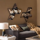 Walls Living Room Wall Decor - 24.25" x 42" x 5.5" Black, Diamante, Wooden - Wall Decor HomeRoots