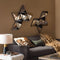 Walls Living Room Wall Decor - 24.25" x 42" x 5.5" Black, Diamante, Wooden - Wall Decor HomeRoots