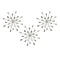 Metal Wall Decor - 10" X 1.5" X 10" 3Pcs Acrylic Burst Wall Decor