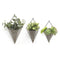 Walls Metal Wall Decor - 11" X 4.75" X 19.25" 3Pc Triangular Galvanized Wall Planters HomeRoots