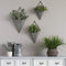 Walls Metal Wall Decor - 11" X 4.75" X 19.25" 3Pc Triangular Galvanized Wall Planters HomeRoots