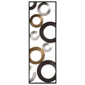 Walls Metal Wall Decor - 12" X 0.75" X 36" Metallic Geometric Panel Wall Decor HomeRoots