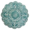 Walls Metal Wall Decor - 13" X 0.5" X 13" Small Blue Medallion Wall Decor HomeRoots