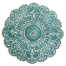 Walls Metal Wall Decor - 13" X 0.5" X 13" Small Blue Medallion Wall Decor HomeRoots