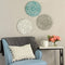 Walls Metal Wall Decor - 13" X 0.5" X 13" Small Blue Medallion Wall Decor HomeRoots