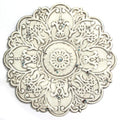 Walls Metal Wall Decor - 13" X 0.5" X 13" Small White Medallion Wall Decor HomeRoots