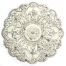 Walls Metal Wall Decor - 13" X 0.5" X 13" Small White Medallion Wall Decor HomeRoots