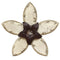 Walls Metal Wall Decor - 14.75" X 1.18" X 13.98" White on Espresso Antique Flower Wall Decor HomeRoots