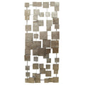 Walls Metal Wall Decor - 14" X 1.25" X 32.25" Champagne Geometric Tiles Wall Decor HomeRoots