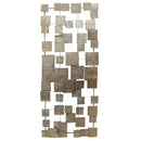 Walls Metal Wall Decor - 14" X 1.25" X 32.25" Champagne Geometric Tiles Wall Decor HomeRoots