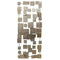 Walls Metal Wall Decor - 14" X 1.25" X 32.25" Champagne Geometric Tiles Wall Decor HomeRoots