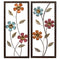 Walls Metal Wall Decor - 14" X 1" X 32" Floral Panel Wall Decor HomeRoots