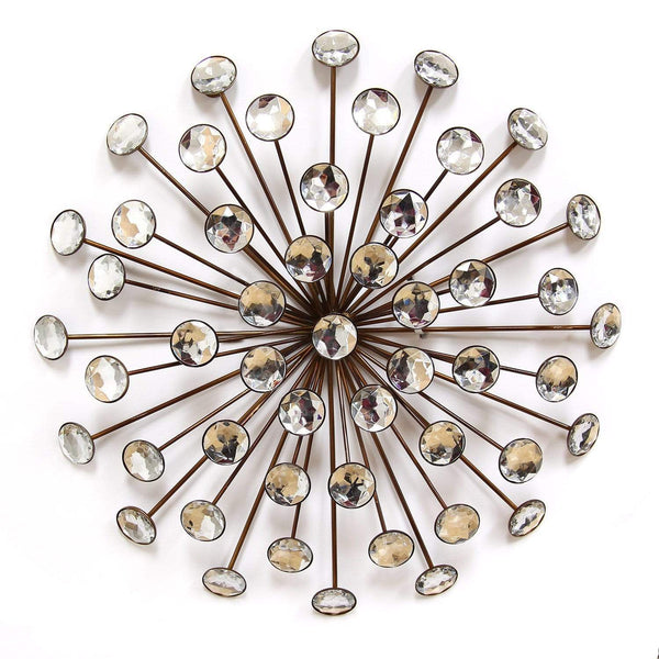 Walls Metal Wall Decor - 16" X 1.5" X 16" Gold Acrylic Burst Wall Decor HomeRoots