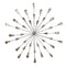 Walls Metal Wall Decor - 16" X 1.75" X 16" Silver Acrylic Bling Burst Wall Decor HomeRoots