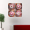 Walls Metal Wall Decor - 16" X 2'.75" X 16" Burgundy, Copper And Brown Metal 4-Panel Square Wall Decor HomeRoots