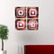 Walls Metal Wall Decor - 16" X 2'.75" X 16" Copper, Red And Gold Metal 4-Panel Square Wall Decor HomeRoots
