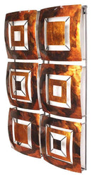 Walls Metal Wall Decor - 16" X 2'.75" X 25" Copper, Brown And Orange Metal Vertical Panel Wall Decor HomeRoots