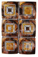 Walls Metal Wall Decor - 16" X 2'.75" X 25" Copper, Brown And Orange Metal Vertical Panel Wall Decor HomeRoots