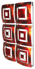 Walls Metal Wall Decor - 16" X 2'.75" X 25" Copper, Red And Gold Metal Vertical Panel Wall Decor HomeRoots