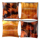 Walls Metal Wall Decor - 16" X 2" X 16" Copper, Brown And Orange Metal 4-Panel Square Wall Decor HomeRoots