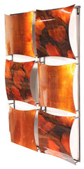 Walls Metal Wall Decor - 16" X 2" X 25" Copper, Brown And Orange Metal Vertical Panel Wall Decor HomeRoots