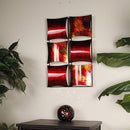 Walls Metal Wall Decor - 16" X 2" X 25" Copper, Red And Gold Metal Vertical Panel Wall Decor HomeRoots