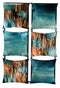 Walls Metal Wall Decor - 16" X 2" X 25" Turquoise, Copper And Bronze Metal Vertical Panel Wall Decor HomeRoots