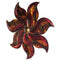Walls Metal Wall Decor - 17'.25" X 2" X 17'.25" Burgundy, Copper And Brown Metal Small Flower Metal Wall Decor HomeRoots