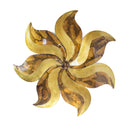 Walls Metal Wall Decor - 17'.25" X 2" X 17'.25" Gold, Copper, Brown Metal Small Flower Metal Wall Decor HomeRoots