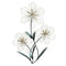 Metal Wall Decor - 18.5" X 1.38" X 30" Silver and Blue Tri-Flower Wall Decor