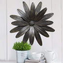 Walls Metal Wall Decor - 18" x 1.25" X 18" Black Industrial Flower Wall Decor HomeRoots
