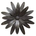 Walls Metal Wall Decor - 18" x 1.25" X 18" Black Industrial Flower Wall Decor HomeRoots