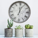 Walls Metal Wall Decor - 18" X 2.5" X 18" Silver Wall Clock Finished In Salvaged Metal HomeRoots