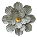 Walls Metal Wall Decor - 19.5" X 2.35" X 19.5" Galvanized Flower Wall Decor HomeRoots
