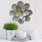 Walls Metal Wall Decor - 19.5" X 2.35" X 19.5" Galvanized Flower Wall Decor HomeRoots