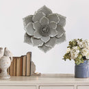 Walls Metal Wall Decor - 19.69" X 2.56" X 19.69" Gray Lotus Wall Decor HomeRoots