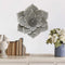 Walls Metal Wall Decor - 19.69" X 2.56" X 19.69" Gray Lotus Wall Decor HomeRoots