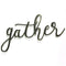 Walls Metal Wall Decor - 20" X 0.45" X 10" Black "gather" Script Wall Decor HomeRoots