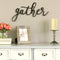 Walls Metal Wall Decor - 20" X 0.45" X 10" Black "gather" Script Wall Decor HomeRoots